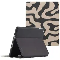 Selencia Vivid tablethoes voor de Apple iPad 6 (2018) 9.7 inch / iPad 5 (2017) 9.7 inch - Art Wave Black