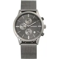 Breed Espinosa chronograaf mesh-armband horloge met datum
