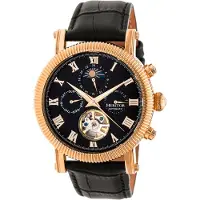 Heritor Automatic Heritor Automatische Winston Semi-Skelet Leather-Band Horloge