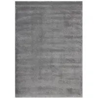 Muratap Velvet soft laagpolig effen vloerkleed fluweel zilver grijs- 120x170 cm