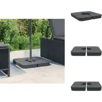 vidaXL 4-delige Set parasolvoeten voor kruisvoet parasol 100 kg PP