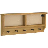 vidaXL Wandkapstok SANDNES 87x12x35 cm massief grenenhout