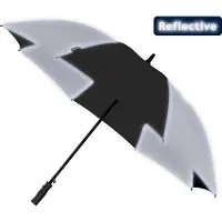 Falcone - Reflecterende Paraplu - Ø 120 cm - Golfparaplu - Automaat - Windproof - Zwart/Zilver