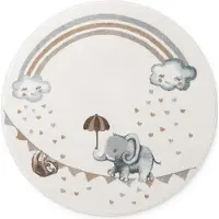 Villeroy & Boch Boho kids kinder vloerkleed olifant rond rainbow