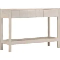 vidaXL Wandtafel 110x35x75 cm massief mangohout wit