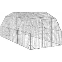 vidaXL Kippenren 2,5x6x2,25 m gegalvaniseerd staal