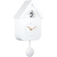 Karlsson Wandklok Solo Color Cuckoo - Wit - 6x21,5x41cm - Wandklok Modern