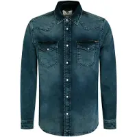 Gabbiano Heren overhemd jogg denim 335734 920 dark blue