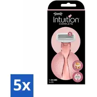 Wilkinson Sword 5 x - Scheermes - Intuition Complete - Efficiënt - 1 scheermes - Scheermes Vrouwen - Huidverzorging - Gevoelige Huid - Scheren Voor Vrouwen - Comfortabel Scheren