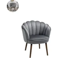 Maison Maison Fauteuil - Relaxzetel - Relaxstoel - Relaxfauteuil - Stoel - Met armleuning - Voor één Persoon - Donkergrijs