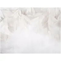 WALLARENA - Fotobehang - 150x105 cm - Betonnen bladeren grijs loft boho voor slaapkamer en woonkamer