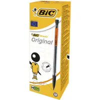 BIC Matic Vulpotlood HB - 0,7 mm met gum Grijs 12 Stuks