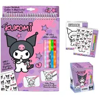 Kuromi Coloring Set With Colored Pencils Roze