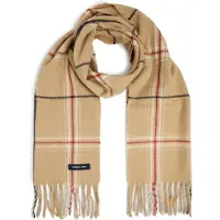 Andrew James Sjaal beige / rood / zwart / wit