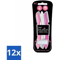 Wilkinson Sword Wilkinson Intuition - Navulmesjes - Wenkbrauw Shaper - Precisie - 3 mesjes - Voordeelverpakking - 12 stuks