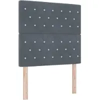 vidaXL LED Hoofdbord met hoofdeinde Donkergrijs 100 cm Fluweel
