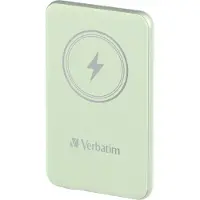 Verbatim Charge n Go Magnetic Wireless Powerbank 5000 mAh Fast Charge, Quick Charge 3.0, USB PD 3.0, Adaptive Fast Charge LiPo USB-C Groen