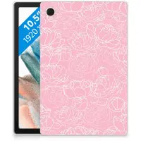 B2Ctelecom Samsung Galaxy Tab A8 2021/2022 Siliconen Hoesje White Flowers
