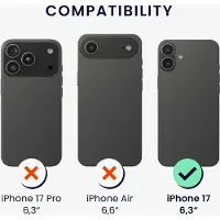 Kwmobile back cover voor smartphone - geschikt voor Apple iPhone 17 - 1x beschermhoesje van kunststof - In mintgroen