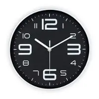 Sensahome wandklok 25 cm met minimalistisch design - Zwart