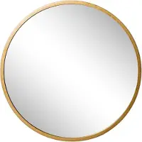 Sensahome - Moderne Nordic Design Wandspiegel - Ronde Wandspiegel - Badkamer/Make-up Spiegel - Goud - 80 CM