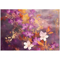 WALLARENA - Fotobehang - 200x140 cm - Roze bloemen fotobehang voor slaapkamer en salon, vliesbehang