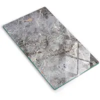 Wallfluent Spatscherm Keuken - Grijs Glasplaat Keuken - 30x52 cm - Steentextuur Achterwand Glasplaat Keuken - Natuurlijke patronen Rechthoekig Spatscherm Keuken