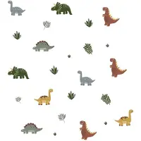 Siso Wandsticker Dinosaurussen - Grote Zelfklevende Dino Muurdecoratie voor Kinderkamer - 90x80 cm - Dino Stickers voor Plafond en Muur