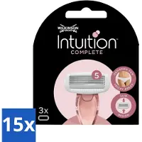Wilkinson Sword - Navulmesjes - Intuition Complete - Compatibel - 3 mesjes - Bulkverpakking - 15 stuks