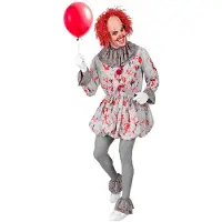 Widmann - Lenny Wise Clown - Man - Grijs - Large - Carnavalskleding - Verkleedkleding
