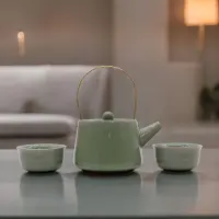 Ancient Wisdom Kruidenjade theepotset - pot en twee kopjes - cadeau geschenkset vrouwen geschenkset mannen