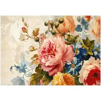 WALLARENA - Fotobehang - 250x175 cm - grote rozen op beton voor slaapkamer en woonkamer