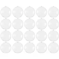 LONGZIMING Transparante Kerstballen - DIY Opvulbare Ornamenten - Kunststof - 6 cm - 20 Stuks - kerstversiering - Voor Kerstboom, Huis en Bruiloft Feest
