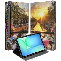 B2Ctelecom Book Case Hoesje met Standaard Amsterdamse Grachten Samsung Galaxy Tab S10 FE | Tab S9 FE