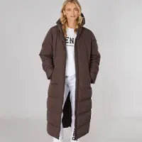 Bench Dames elli maxi lengte waterdichte jas - Coffee
