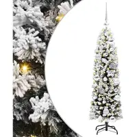 vidaXL Kunstkerstboom Groen 120 cm PVC en Staal en Kunststof