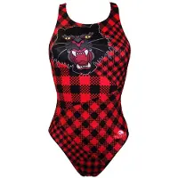 Turbo Red Tiger Swimsuit Rood,Zwart S Vrouw