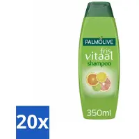 Palmolive 20 x Shampoo Fris Vitaal 350 ml - Fris Vitaal Shampoo - Citrus Shampoo - Haar Reinigen - Haar Vitaliteit - Haar Volume