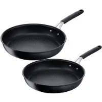 Lagostina Set 2 poêles Tempra 012165600002 24 et 28 cm Noir