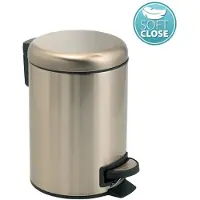 Gedy Potty Soft Close pedaalemmer 5l, goud mat