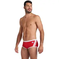 Arena Men's Icons Swim Low Waist Short S Red White Maat: 75 | Zwembroeken Outlet | Heren | Rood