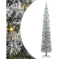 vidaXL Kunstkerstboom Groen 270 cm PVC en Staal en Kunststof