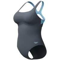 Speedo Flex Band Swimsuit Grijs UK 34 Vrouw