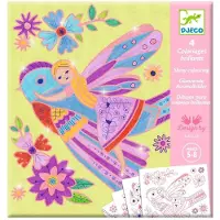 Djeco kleurplaten Kleine vleugels - creatieve kleuractiviteit voor kinderen.