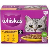 Whiskas Kattenvoer - Adult 1+ - Gevogelte Selectie in Saus - 48x85g