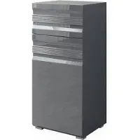 Vicco Fredd Halfhoge kast – 36.4 x 79 cm Antraciet Hoogglans