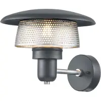 Elstead Lighting Wandlamp buiten Saturne, dimbaar, alu / grijs / zink, metaal, Modern, Wandlamp buiten