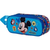KARACTERMANIA - Disney - Mickey Mouse - Blissy-3D dubbele Roletui - Potloden etui - Pennenetui - blauw