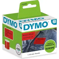 Dymo Etiket LabelWriter naamkaart 54x101mm 1 rol á 220 stuks rood