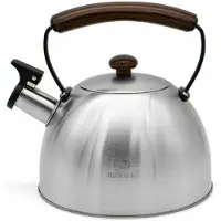 Meyerhoff Fluitketel 2,5 Liter – RVS Waterketel voor Inductie & Gas – Zilver met Houten Handgreep